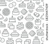 seamless pattern with bakery.... | Shutterstock .eps vector #1825447439