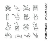 smoking related icons  thin... | Shutterstock .eps vector #1900256320