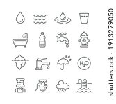 water related icons. editable... | Shutterstock .eps vector #1913279050
