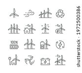 Wind Turbine Related Icons ...