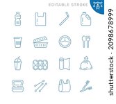 plastic packaging related icons.... | Shutterstock .eps vector #2098678999