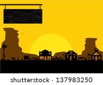Old West Town  Vector