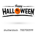 happy halloween text banner ... | Shutterstock .eps vector #700700599