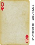 Luxury 40 Blank Queen Of Hearts Card