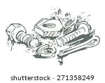 fasteners. vector image in... | Shutterstock .eps vector #271358249