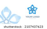 logo blue abstract flower... | Shutterstock .eps vector #2107437623