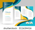 brochure design template wave... | Shutterstock .eps vector #311634416