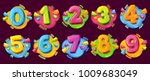 colored cartoon numbers. vector ... | Shutterstock .eps vector #1009683049