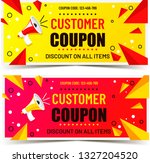customer coupon. discount. save | Shutterstock . vector #1327204520