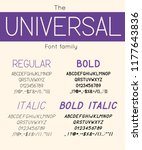 universal font family regular ... | Shutterstock .eps vector #1177643836
