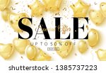 vector sale poster design. gold ... | Shutterstock .eps vector #1385737223