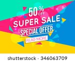 super sale shining banner on... | Shutterstock .eps vector #346063709