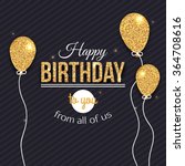 happy birthday card template.... | Shutterstock .eps vector #364708616