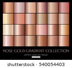 rose gold gradient collection... | Shutterstock .eps vector #540054403