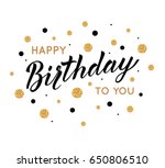 happy birthday greeting card... | Shutterstock .eps vector #650806510