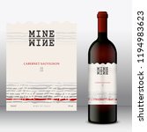 modern vector wine label and... | Shutterstock .eps vector #1194983623