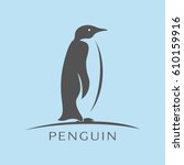 penguin icon vector  filled... | Shutterstock .eps vector #610159916