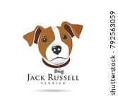 jack russell terrier head.... | Shutterstock .eps vector #792563059