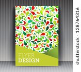 vector brochure flyer or cover... | Shutterstock .eps vector #128764316