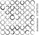 vector set of  grunge circle... | Shutterstock .eps vector #171875153
