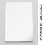 white sheet of paper.realistic... | Shutterstock .eps vector #126096320