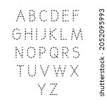 dotted line font. modern... | Shutterstock . vector #2052095993