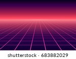 vector perspective grid.... | Shutterstock .eps vector #683882029