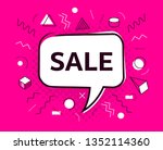 vector sale speech bubble... | Shutterstock .eps vector #1352114360