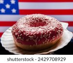 Patriotic themed donut on...