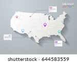 us map infographics design... | Shutterstock .eps vector #644583559