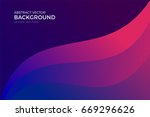 blue pink wavy abstract vector... | Shutterstock .eps vector #669296626