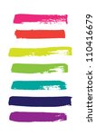 rainbow vector brush strokes... | Shutterstock .eps vector #110416679