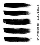 black vector brush strokes... | Shutterstock .eps vector #116013616