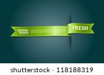 green vector silky ribbon... | Shutterstock .eps vector #118188319