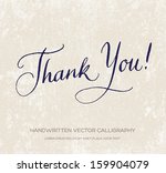thank you. vector card   poster.... | Shutterstock .eps vector #159904079