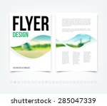 abstract vector modern flyer  ... | Shutterstock .eps vector #285047339