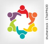 teamwork logo meeting 6. group... | Shutterstock .eps vector #176699630