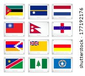 flags of mozambique  nauru ... | Shutterstock .eps vector #177192176
