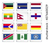 flags of mozambique  nauru ... | Shutterstock .eps vector #407660029