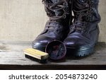 Polished Combat Boots With Tin...