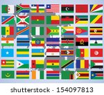 flags of africa  complete set... | Shutterstock .eps vector #154097813