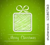 green christmas frame with... | Shutterstock .eps vector #121807363