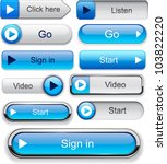 play blue web buttons for... | Shutterstock .eps vector #103822220