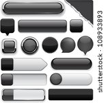 blank black web buttons for... | Shutterstock .eps vector #108933893