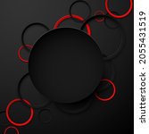 Abstract Black And Red Circles...