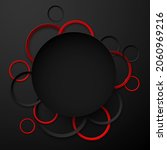 abstract black and red circles... | Shutterstock .eps vector #2060969216