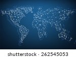 global network mesh. social... | Shutterstock .eps vector #262545053