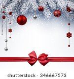 christmas background with red... | Shutterstock .eps vector #346667573