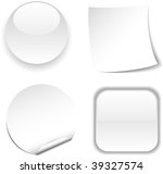 set of white icon. vector... | Shutterstock .eps vector #39327574