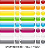 blank web buttons. vector... | Shutterstock .eps vector #46347400